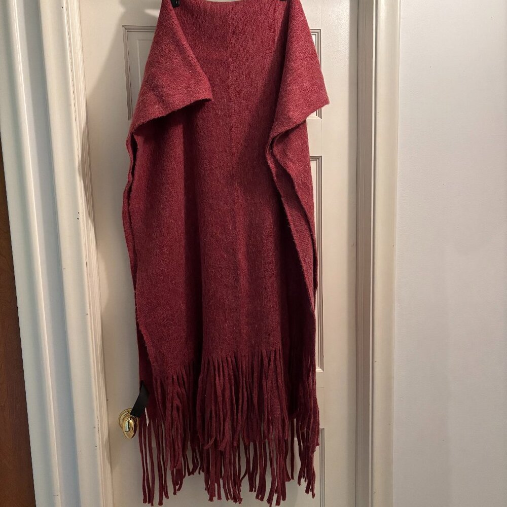 RARE NWT ANTHROPOLOGIE Fringed Blanket Wrap Scarf